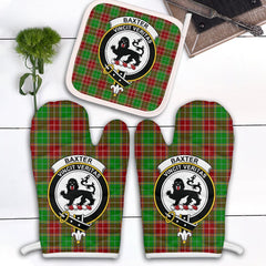 Clan Baxter Modern Tartan Crest Oven Mitt And Pot Holder (2 Oven Mitts + 1 Pot Holder) RW44 Clan Baxter Tartan Today   