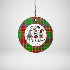 Clan Baxter Modern Tartan Gnome Round Ceramic Ornament HQ41 Baxter Modern Tartan Tartan Christmas   