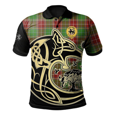 Clan Baxter Modern Tartan Polo Shirt Viking Wolf