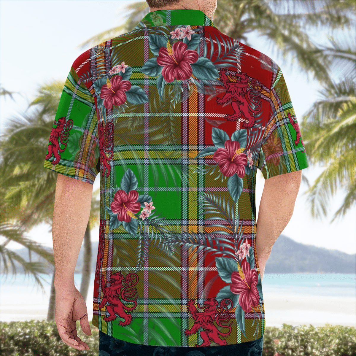 Clan Baxter Modern Tartan Scottish Lion Hawaiian Shirt YI98 Baxter Modern Tartan Tartan Hawaii Shirt   