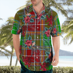 Clan Baxter Modern Tartan Scottish Lion Hawaiian Shirt YI98 Baxter Modern Tartan Tartan Hawaii Shirt   