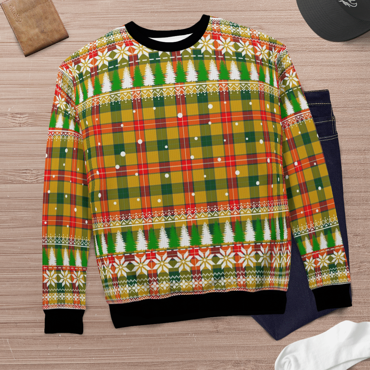 Clan Baxter Tartan Christmas Ugly Sweater RG78 Baxter Tartan Tartan Ugly Sweater   