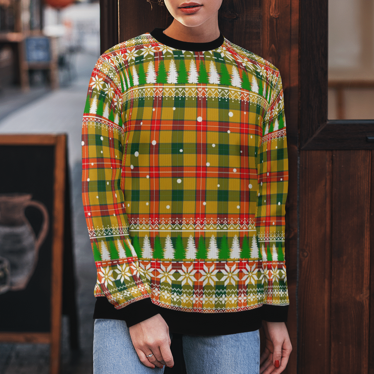 Clan Baxter Tartan Christmas Ugly Sweater RG78 Baxter Tartan Tartan Ugly Sweater   
