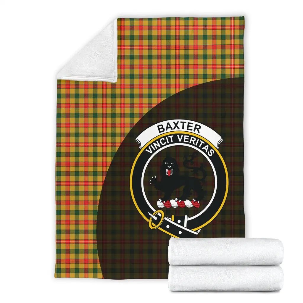 Clan Baxter Tartan Crest Blanket 3 Sizes EY22 Clan Baxter Tartan Today   