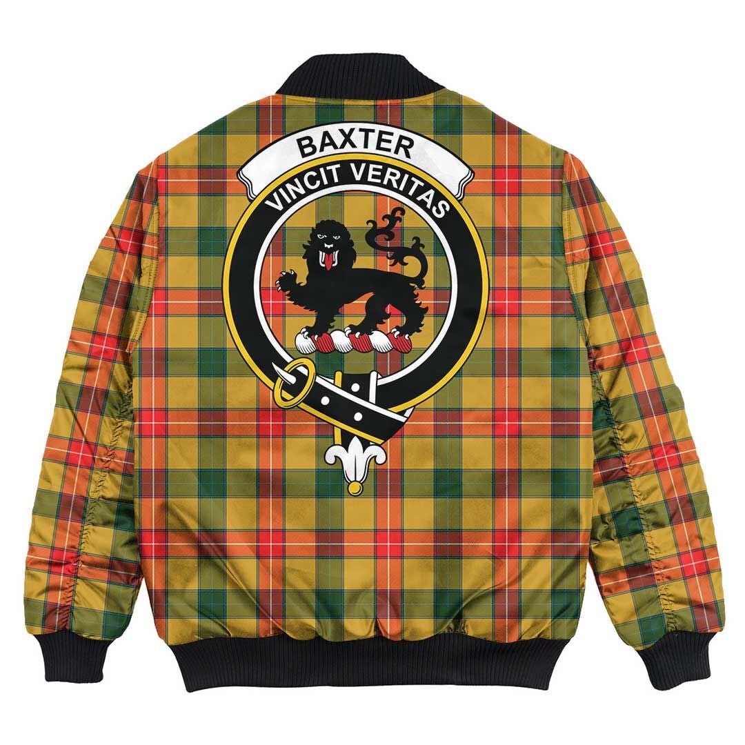 Clan Baxter Tartan Crest Bomber Jacket UG29 Baxter Tartan Tartan Bomber Jacket   