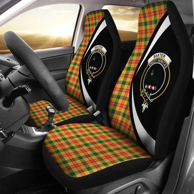 Clan Baxter Tartan Crest Circle Style Car Seat Cover UH63