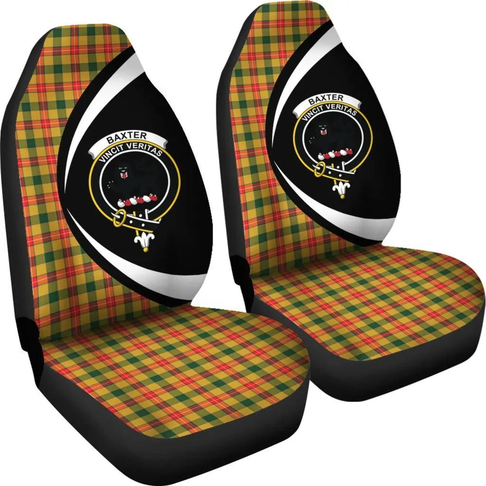 Clan Baxter Tartan Crest Circle Style Car Seat Cover UH63 Clan Baxter Tartan Today   