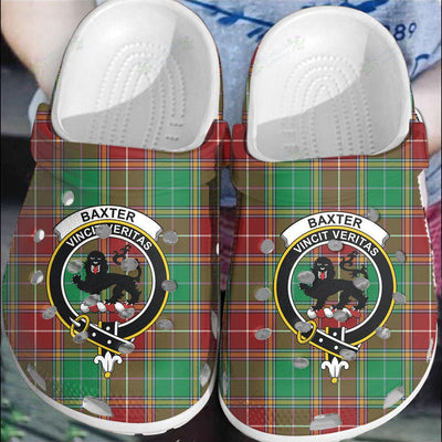 Clan Baxter Tartan Crest Clogs Classic
