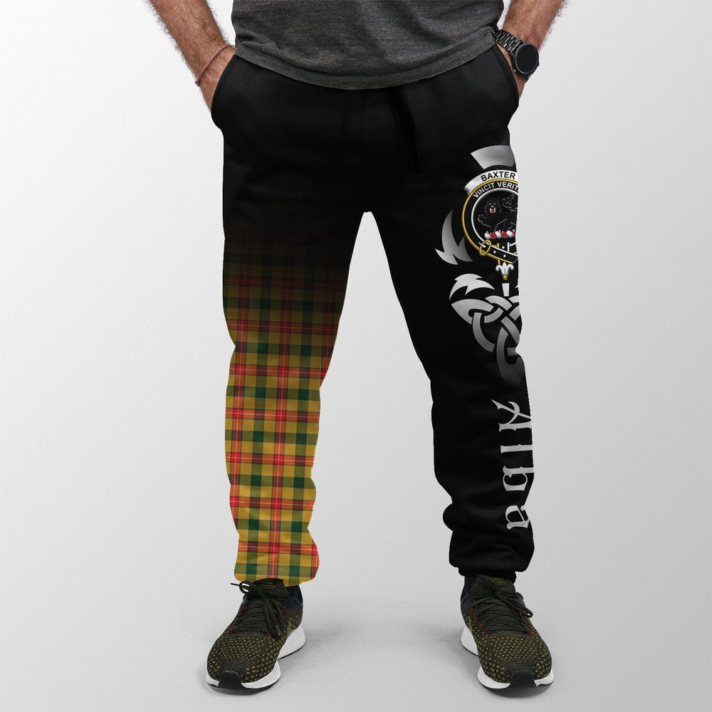 Clan Baxter Tartan Crest Jogger Sweatpants  Alba Celtic Style MI30 Clan Baxter Tartan Today   