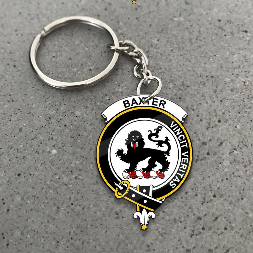 Clan Baxter Tartan Crest Keychain JM53 Clan Baxter Tartan Today   