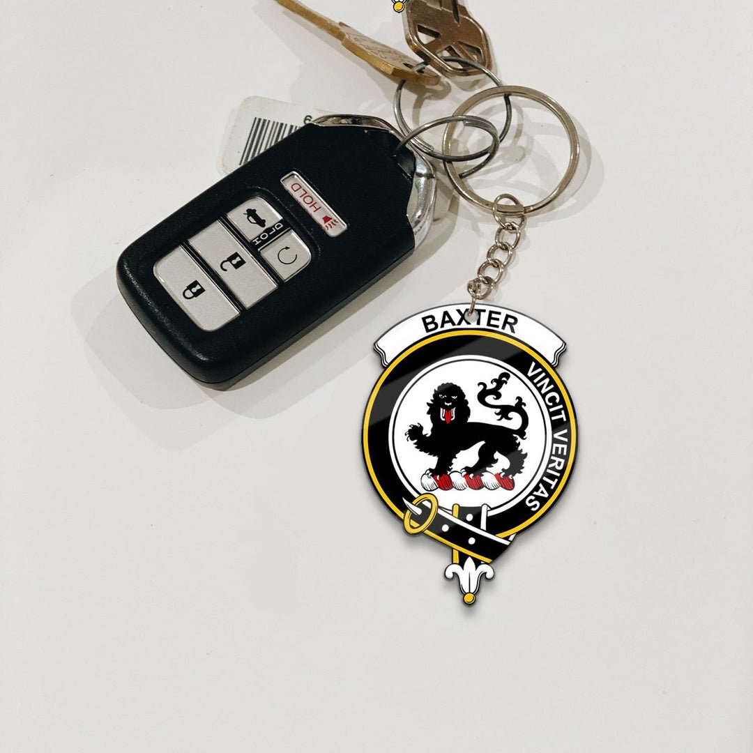 Clan Baxter Tartan Crest Keychain JM53 Clan Baxter Tartan Today   