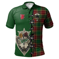 Clan Baxter Tartan Polo Shirt - Lion Rampant And Celtic Thistle Style UN88 Baxter Tartan Tartan Polo   