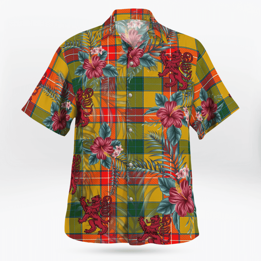 Clan Baxter Tartan Scottish Lion Hawaiian Shirt IW59 Baxter Tartan Tartan Hawaii Shirt   