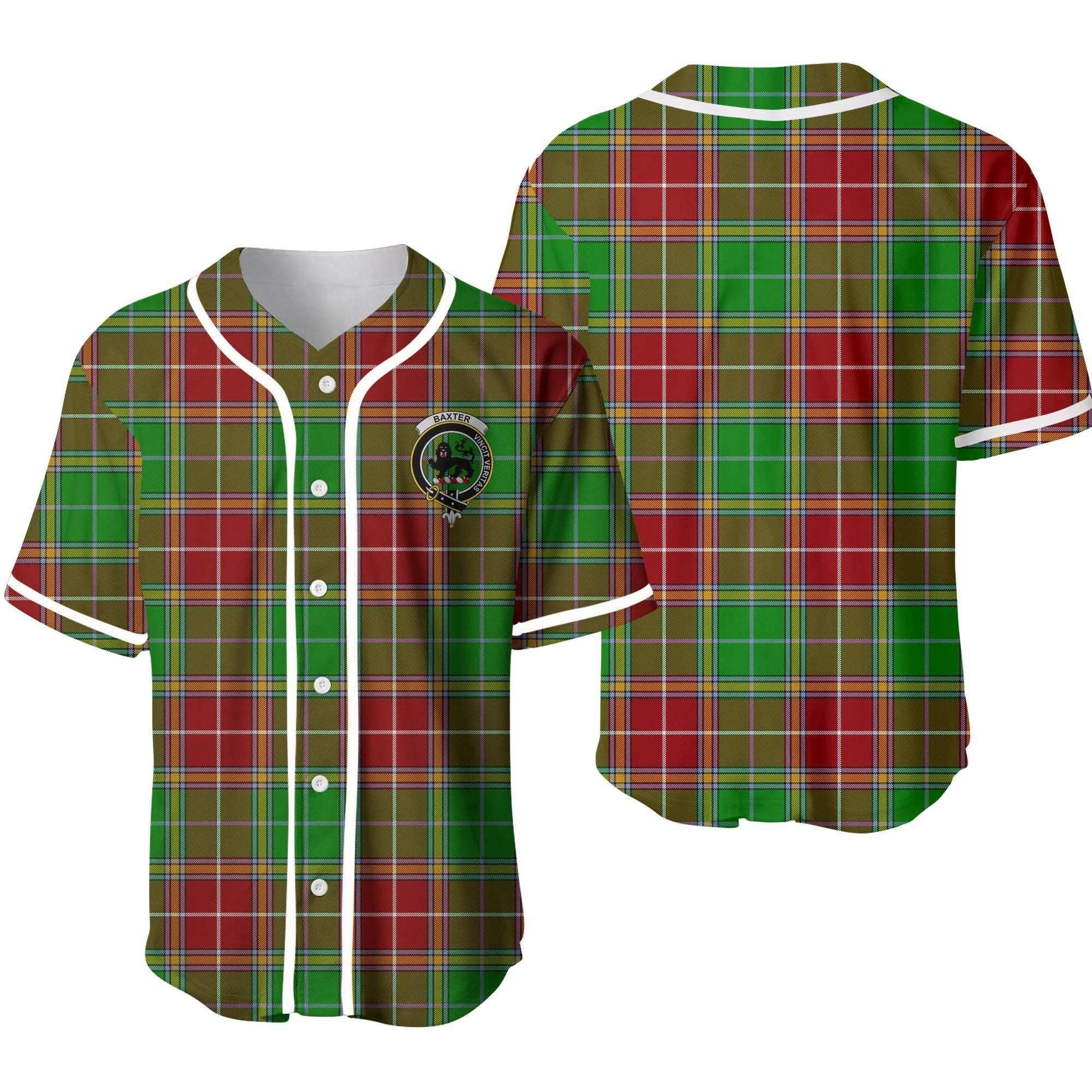 Clan Baxter Tartan Unisex Baseball Jersey NT27UG37 Clan Baxter Tartan Today   