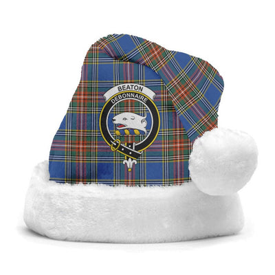 Clan Beaton Ancient Tartan Crest Christmas Santa Hat