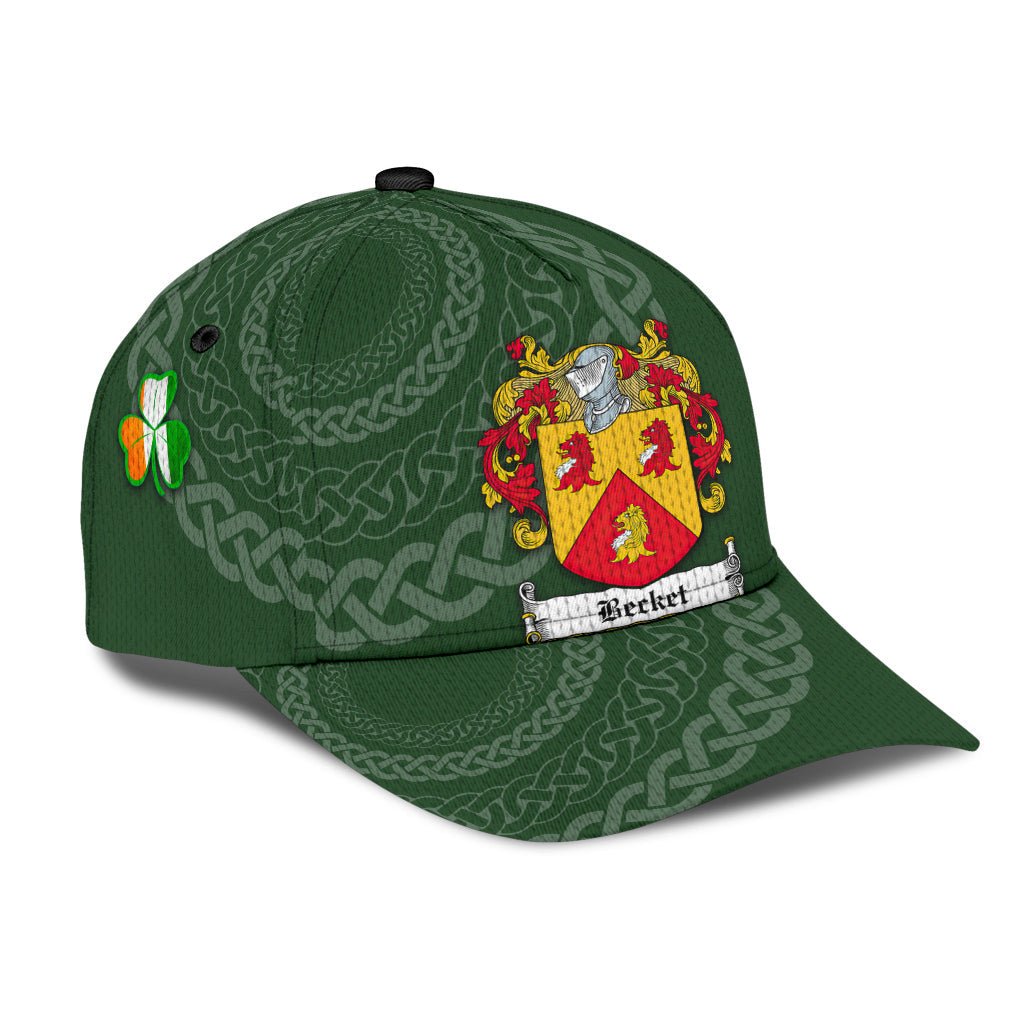 Clan Becket Coat Of Arms - Irish Family Crest St Patrick's Day Classic CapUM20 Classic Cap - Becket Coat Of Arms St Patrick's Day Classic Cap Irish Cap   