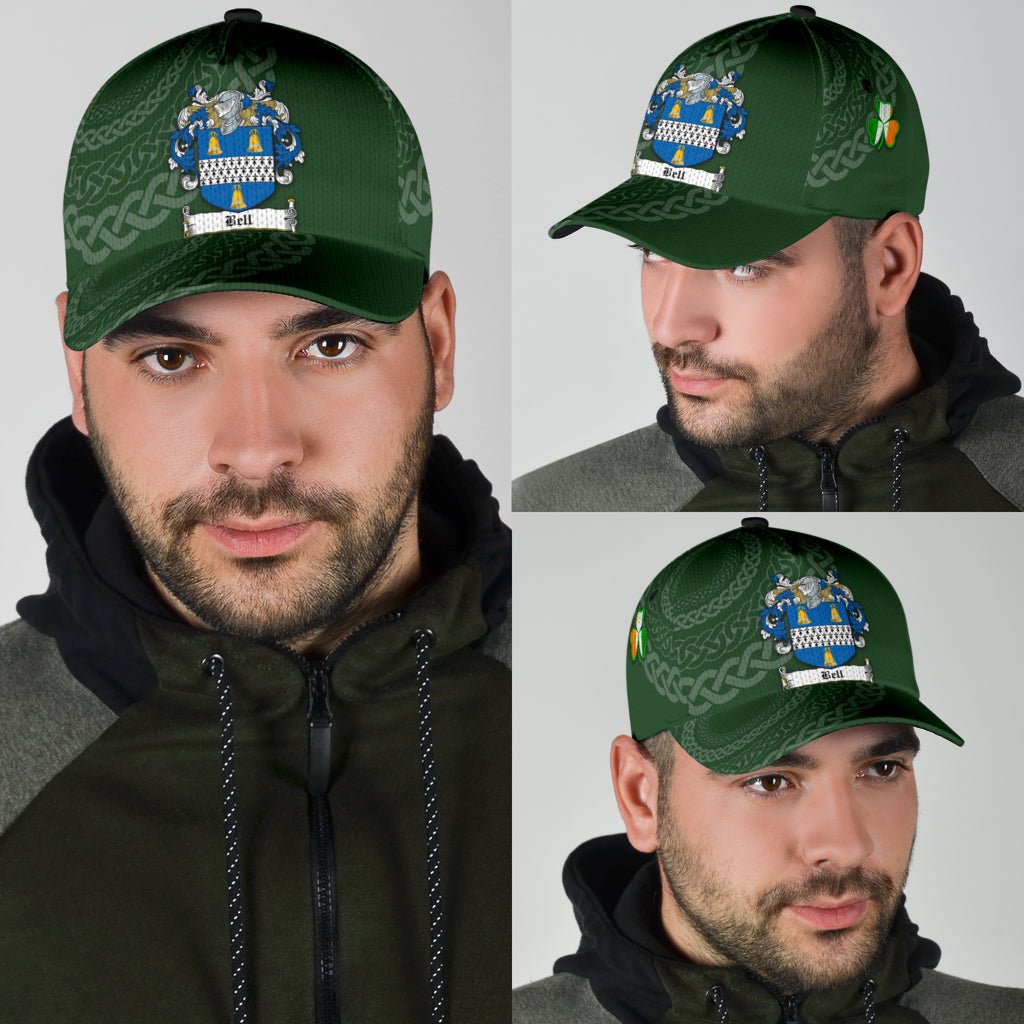 Clan Bell Coat Of Arms - Irish Family Crest St Patrick's Day Classic CapGK52 Classic Cap - Bell Coat Of Arms St Patrick's Day Classic Cap Irish Cap   