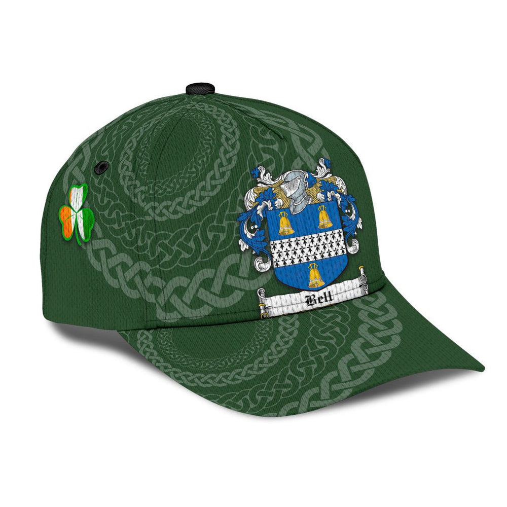 Clan Bell Coat Of Arms - Irish Family Crest St Patrick's Day Classic CapGK52 Classic Cap - Bell Coat Of Arms St Patrick's Day Classic Cap Irish Cap   