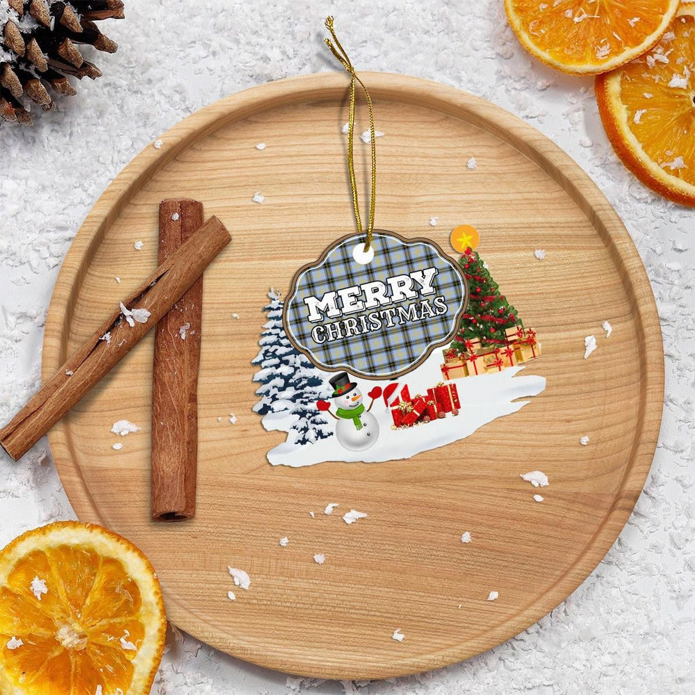 Clan Bell of the Borders "Merry Christmas" Tartan Acrylic Ornament TU63 Bell of the Borders Tartan Tartan Christmas   