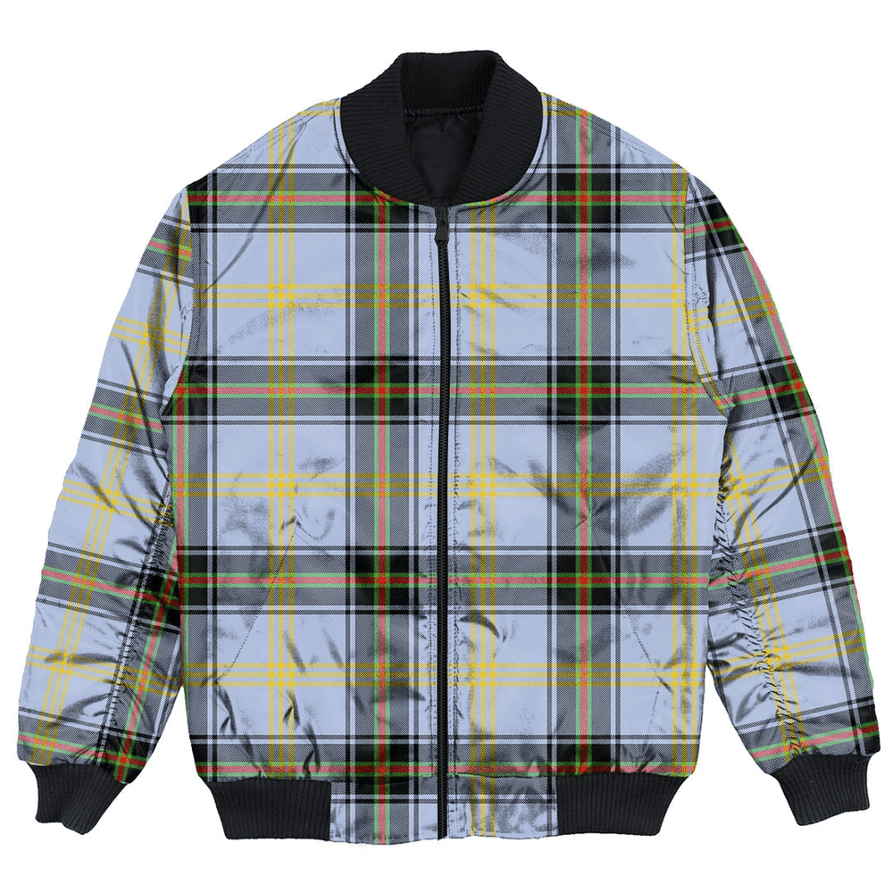 Clan Bell of the Borders Tartan Clan Bomber Jacket LH49 Bell of the Borders Tartan Tartan Bomber Jacket   