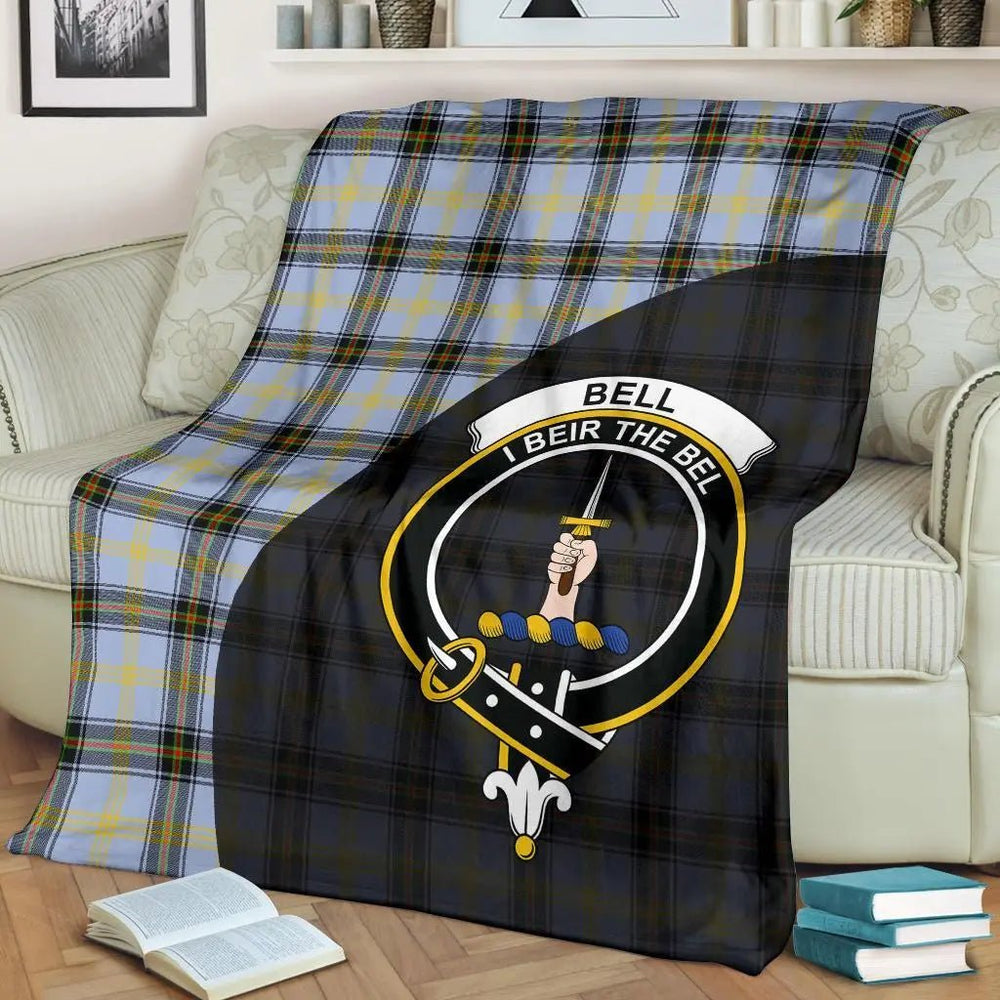 Clan Bell of the Borders Tartan Crest Blanket Wave Style IZ23 Clan Bell Tartan Today   