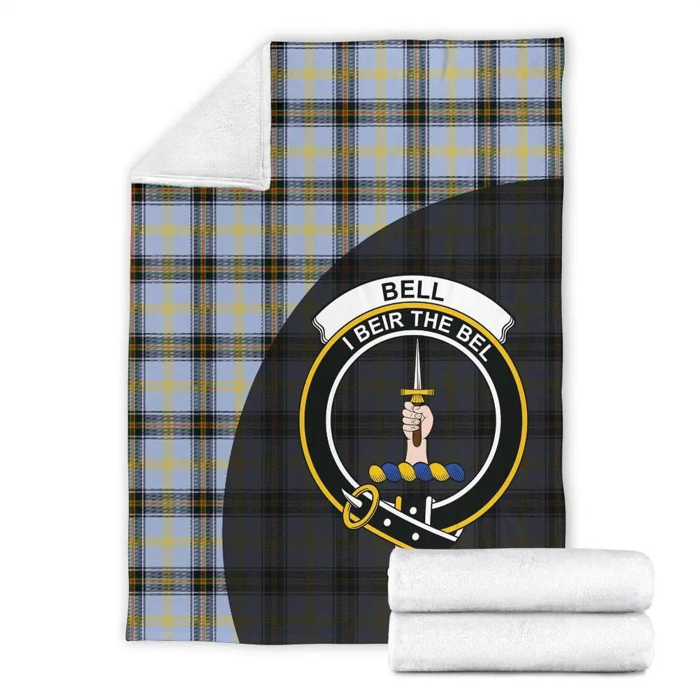 Clan Bell of the Borders Tartan Crest Blanket Wave Style IZ23 Clan Bell Tartan Today   