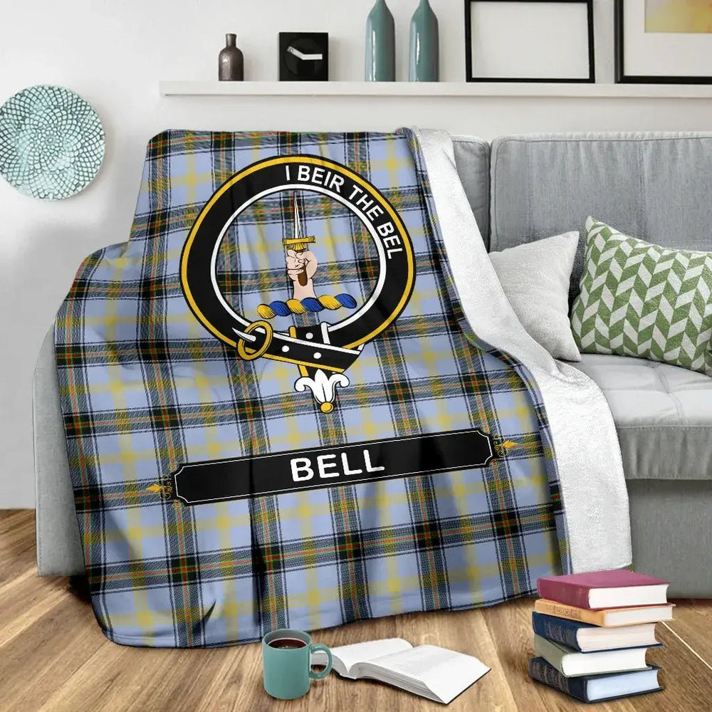 Clan Bell of the Borders Tartan Crest BlanketES88 Clan Bell Tartan Today   