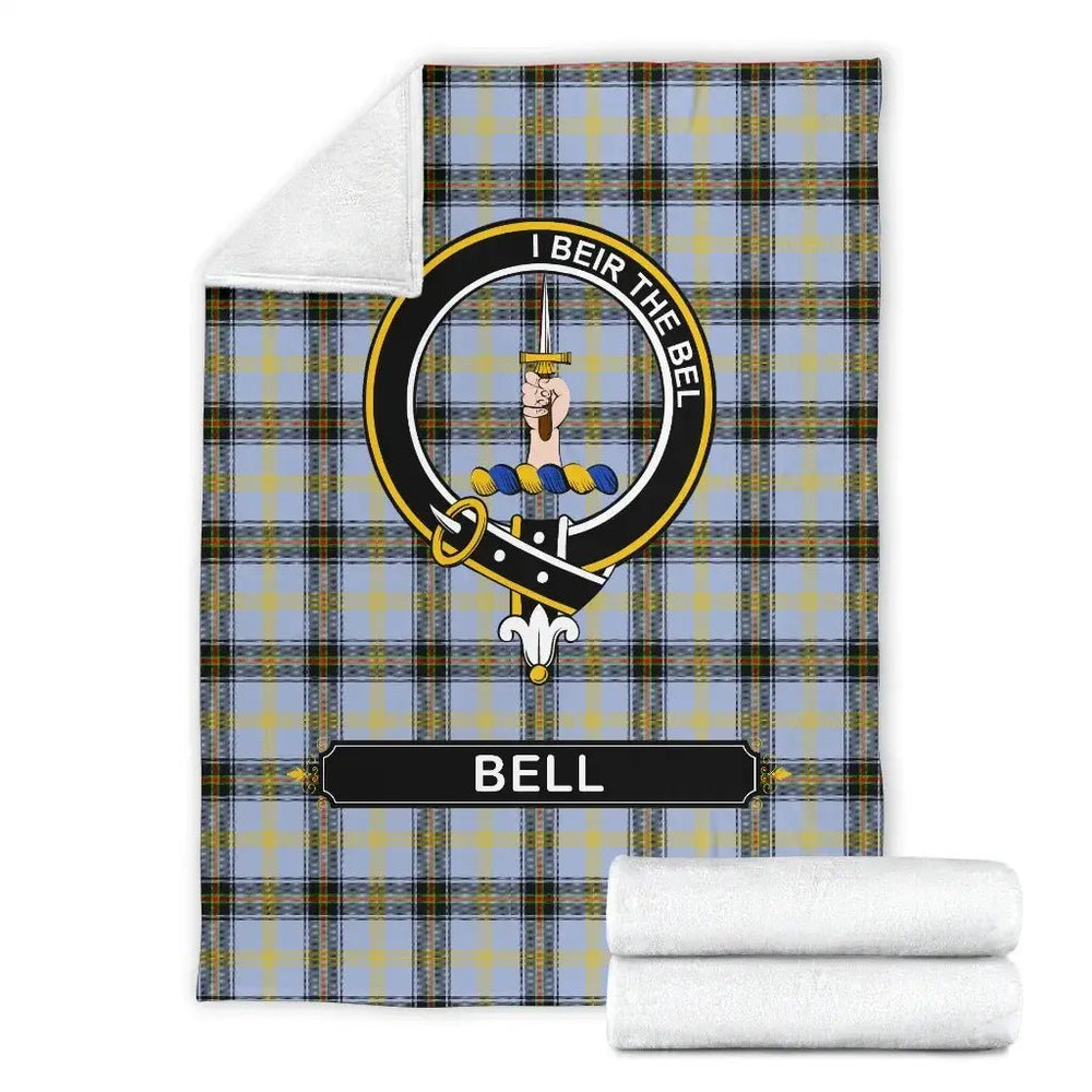 Clan Bell of the Borders Tartan Crest BlanketES88 Clan Bell Tartan Today   