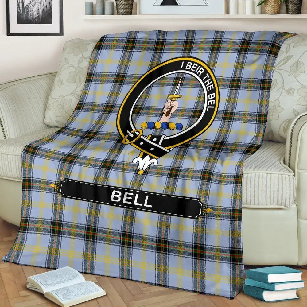 Clan Bell of the Borders Tartan Crest BlanketES88 Clan Bell Tartan Today   