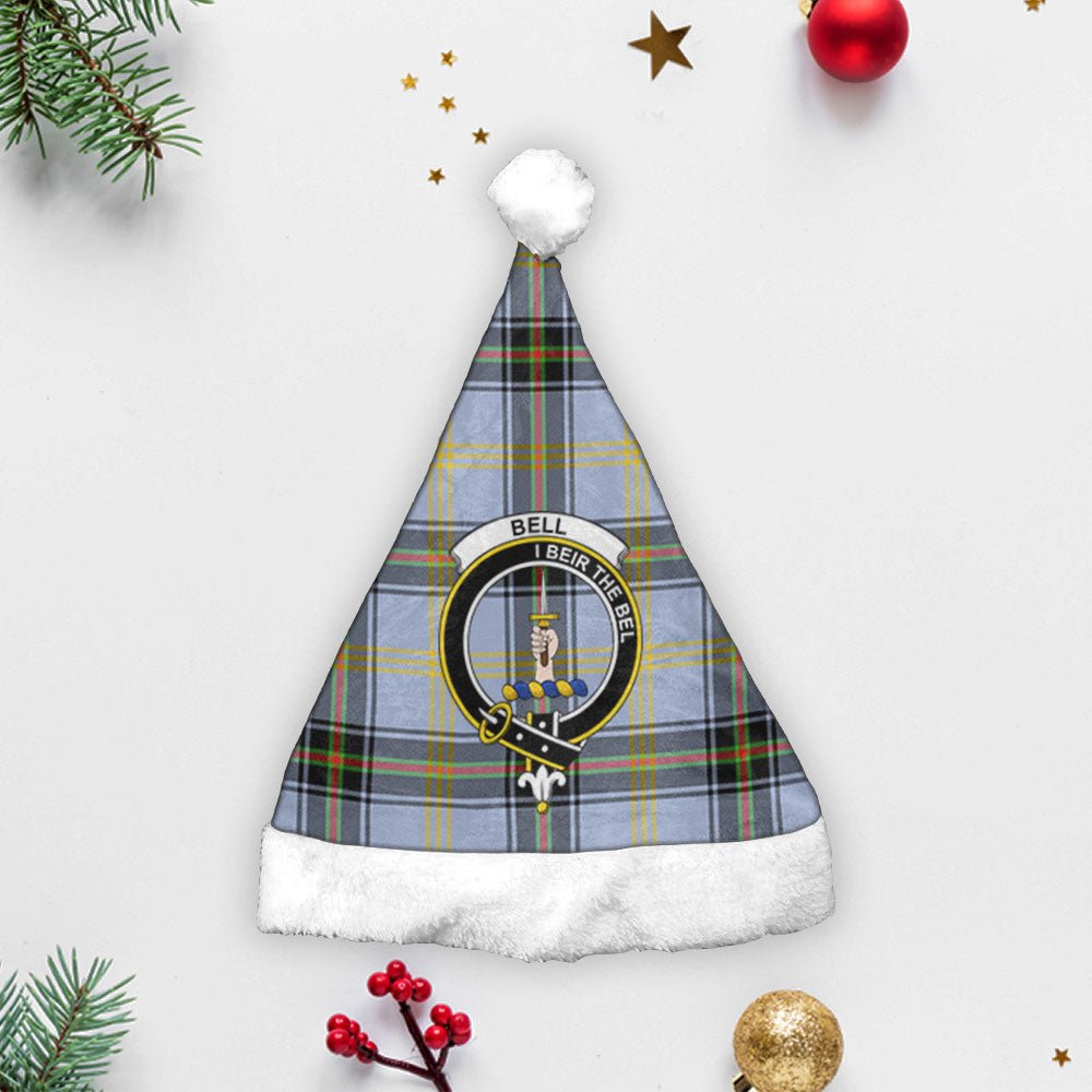 Clan Bell of the Borders Tartan Crest Christmas Santa Hat AC40 Bell of the Borders Tartan Tartan Santa Hat   