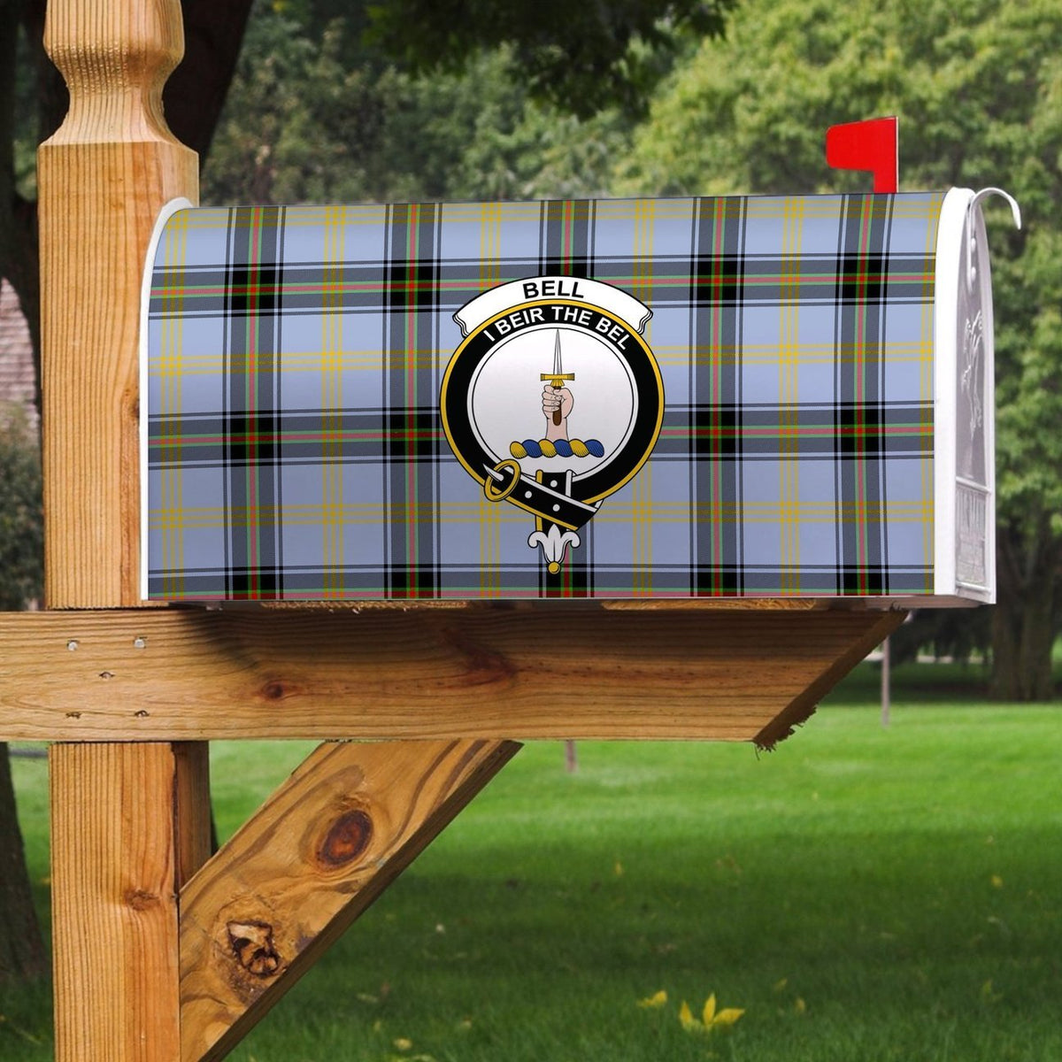 Clan Bell Of The Borders Tartan Crest Mailbox GF11 Clan Bell Tartan Today   