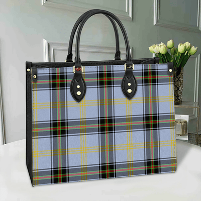 Clan Bell Of The Borders Tartan Leather Bag