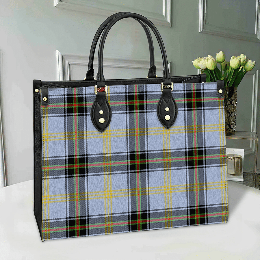 Clan Bell Of The Borders Tartan Leather Bag