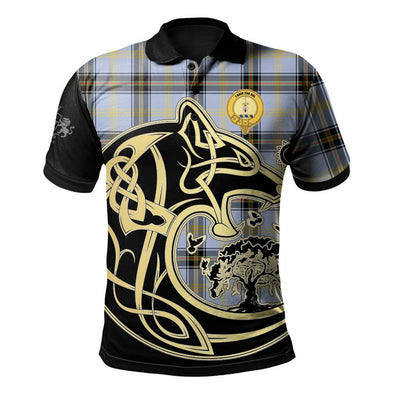 Clan Bell of the Borders Tartan Polo Shirt Viking Wolf