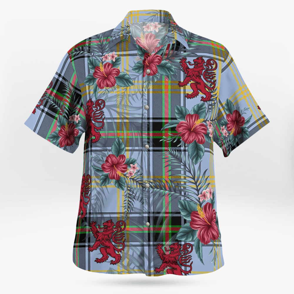 Clan Bell of the Borders Tartan Scottish Lion Hawaiian Shirt TD54 Bell of the Borders Tartan Tartan Hawaii Shirt   