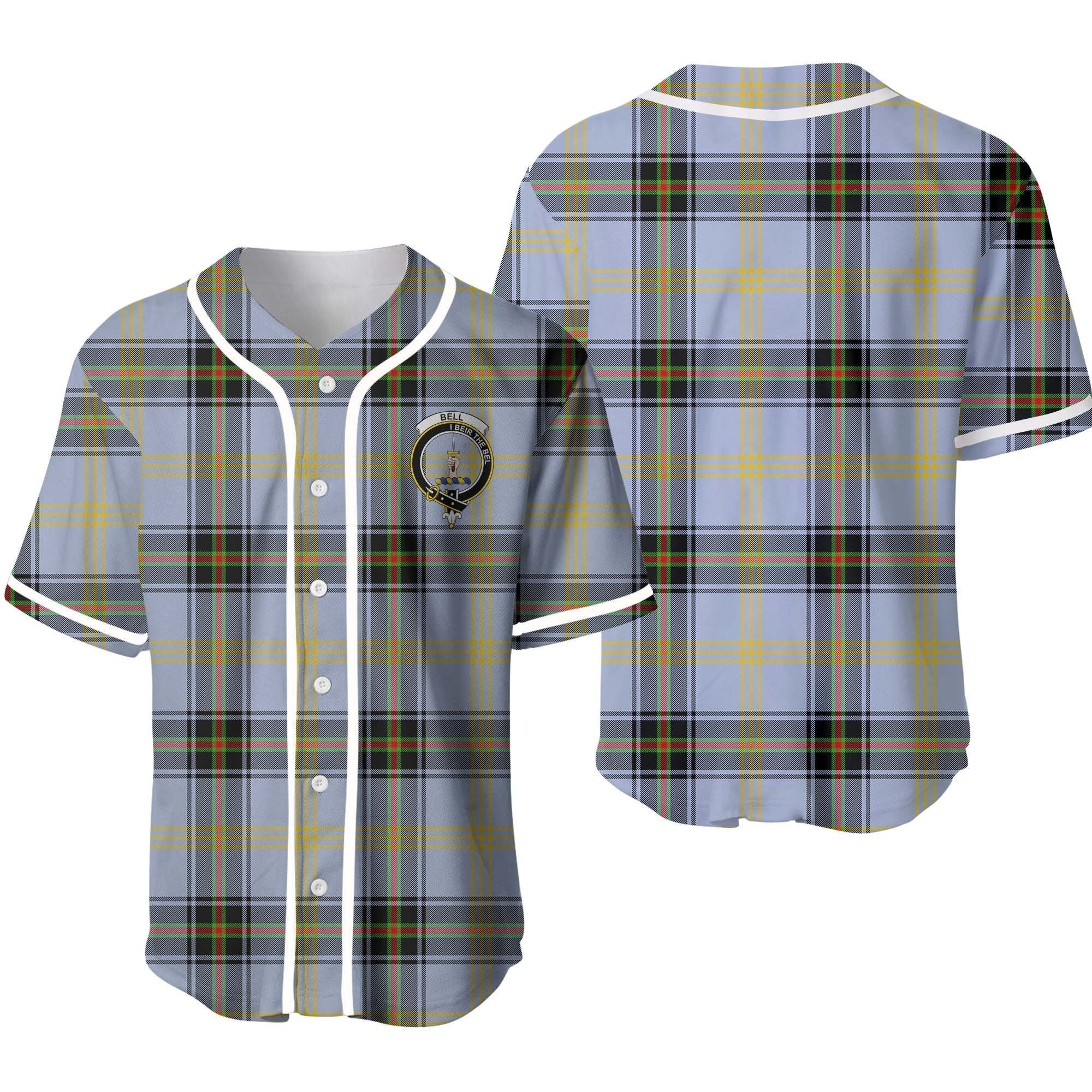 Clan Bell Tartan Unisex Baseball Jersey TI10DS39 Clan Bell Tartan Today   