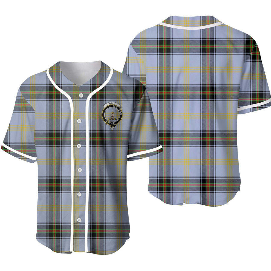 Clan Bell Tartan Unisex Baseball Jersey