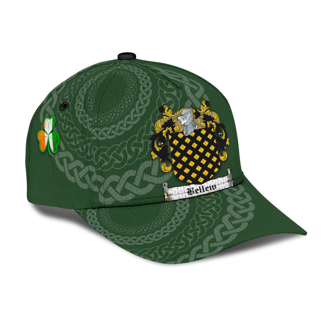 Clan Bellew Coat Of Arms - Irish Family Crest St Patrick's Day Classic CapHJ16 Classic Cap - Bellew Coat Of Arms St Patrick's Day Classic Cap Irish Cap   