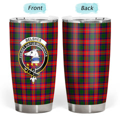 Clan Belshes Tartan Crest Tumbler AG63 Clan Belshes Tartan Today   
