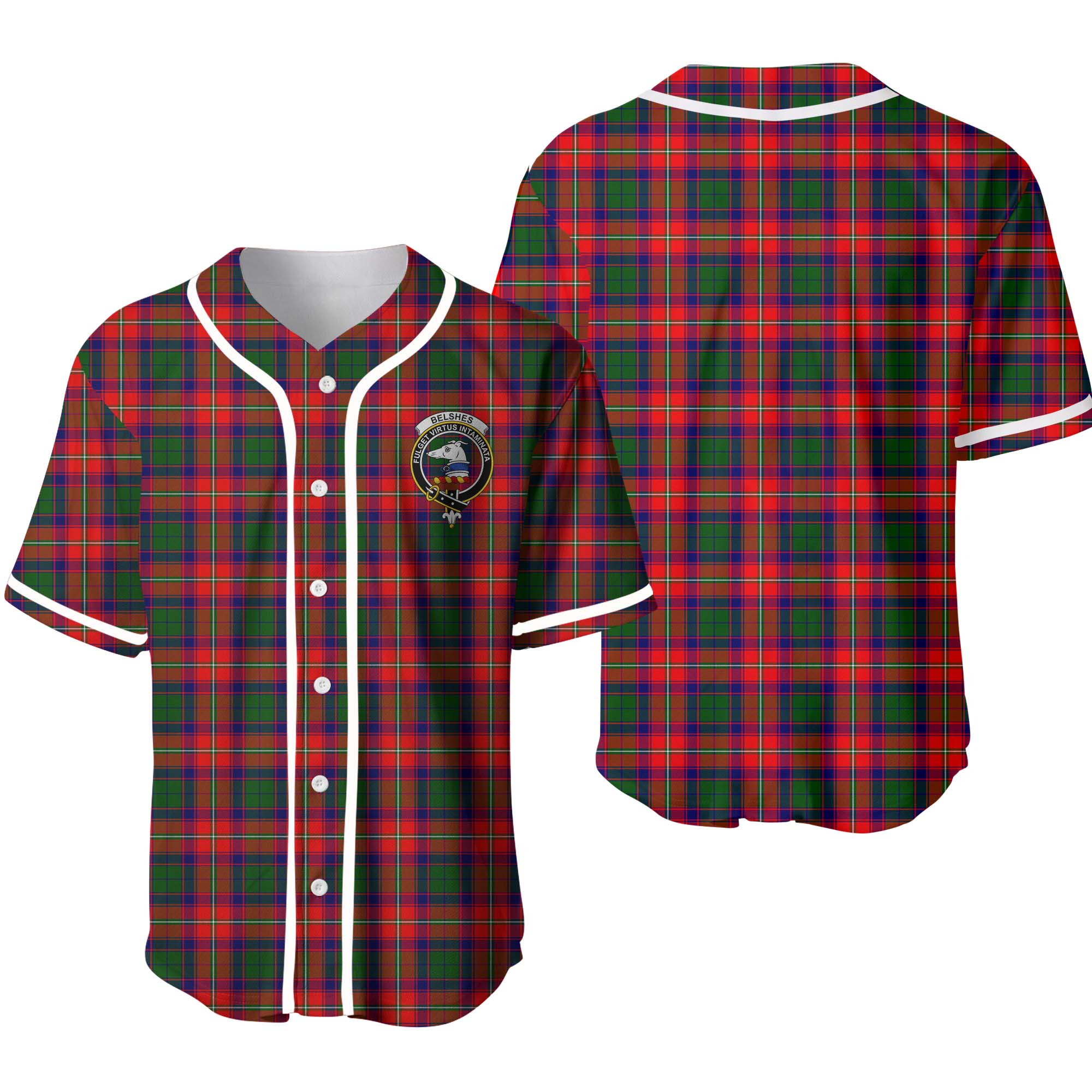 Clan Belshes Tartan Unisex Baseball Jersey ER44OI84 Clan Belshes Tartan Today   