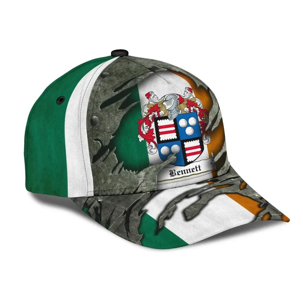 Clan Bennett Coat Of Arms - Irish Family Crest Classic Cap FH39 Bennett Coat Of Arms Irish Cap   