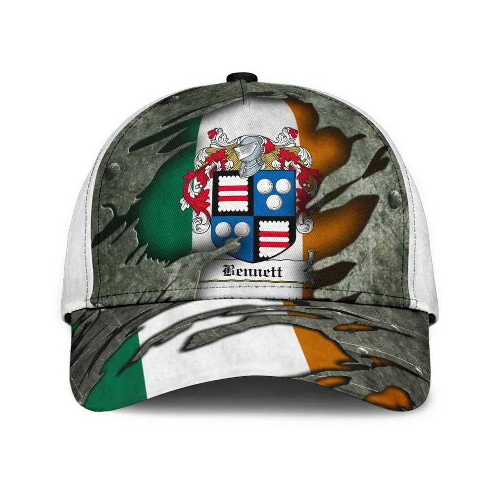 Clan Bennett Coat Of Arms - Irish Family Crest Classic Cap FH39 Bennett Coat Of Arms Irish Cap   