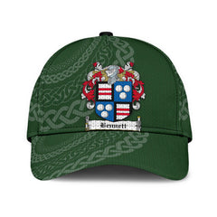 Clan Bennett Coat Of Arms - Irish Family Crest St Patrick's Day Classic CapWO70 Classic Cap - Bennett Coat Of Arms St Patrick's Day Classic Cap Irish Cap   