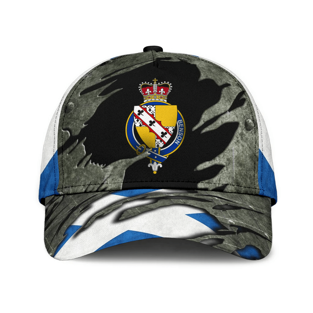 Clan Benson Tartan Crest Classic Cap FE54 Benson Tartan PNKGr   