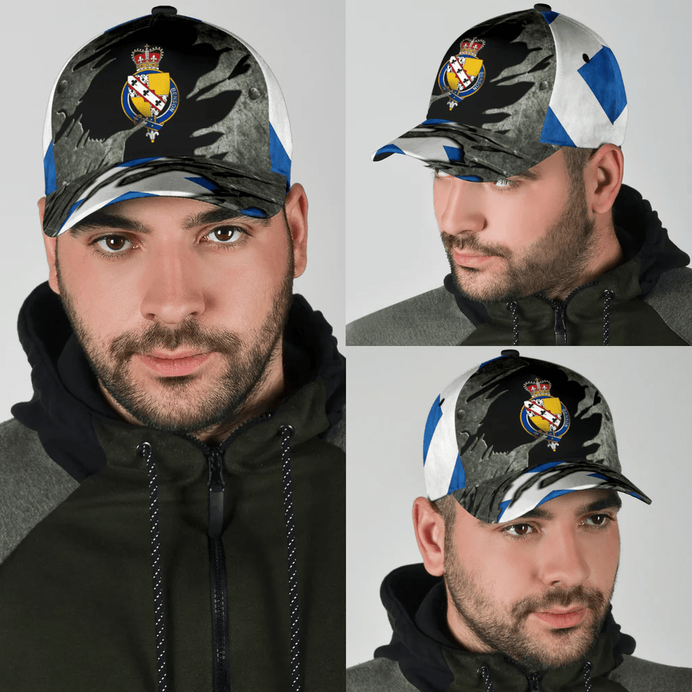 Clan Benson Tartan Crest Classic Cap FE54 Benson Tartan PNKGr   