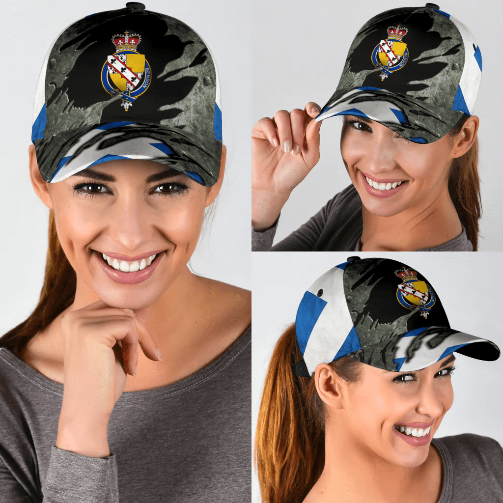 Clan Benson Tartan Crest Classic Cap FE54 Benson Tartan PNKGr   