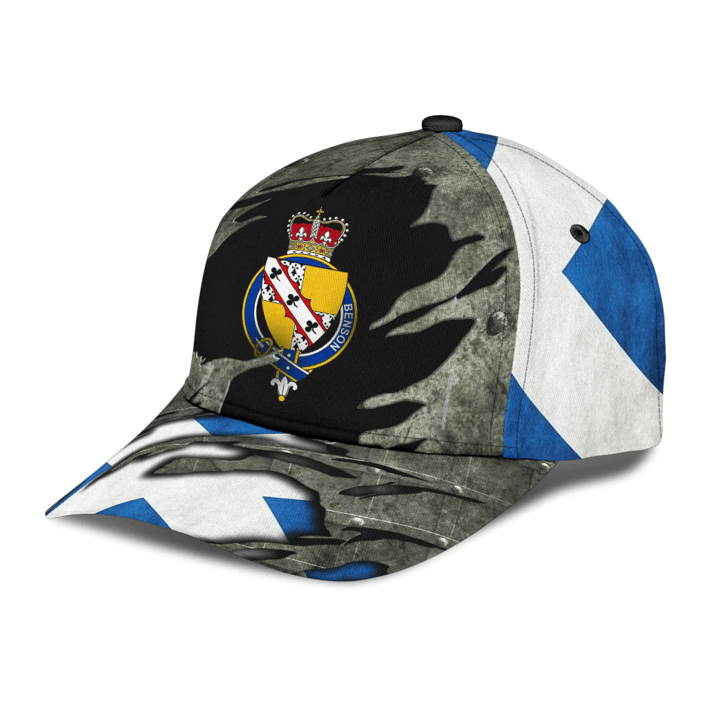 Clan Benson Tartan Crest Classic Cap FE54 Benson Tartan PNKGr   