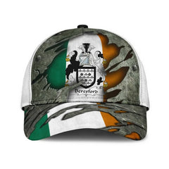 Clan Beresford Coat Of Arms - Irish Family Crest Classic Cap AI38 Beresford Coat Of Arms Irish Cap   