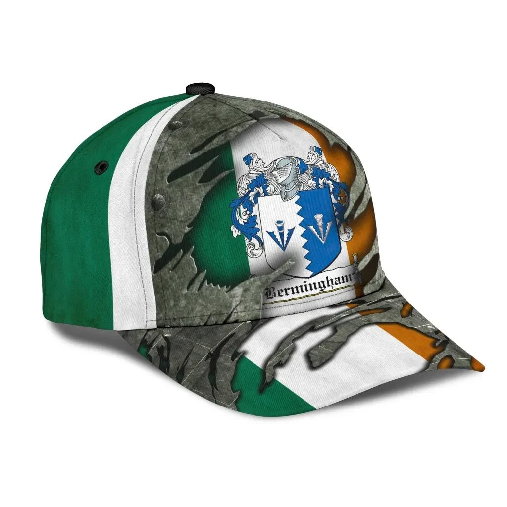 Clan Bermingham Coat Of Arms - Irish Family Crest Classic Cap PQ40 Bermingham Coat Of Arms Irish Cap   