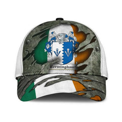 Clan Bermingham Coat Of Arms - Irish Family Crest Classic Cap PQ40 Bermingham Coat Of Arms Irish Cap   